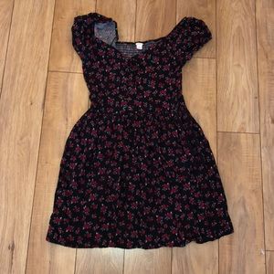 Rose print dress